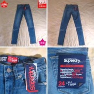 【真品*現貨】Superdry極度乾燥 vintage 復古 中腰 緊身 牛仔褲