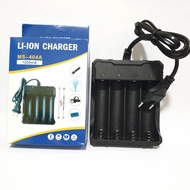Ready Stock &gt; 18650 3.7v - 4.2v Li-ion Charger 1200mA 4 slot for Battery Recahrgeable 18650
