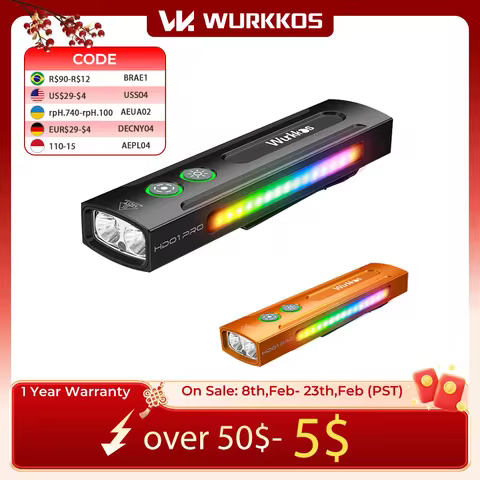 Wurkkos HD01 PRO Rechargeable Flat EDC Flashlight with Green Beam UV Light White LED and Side RGB Li