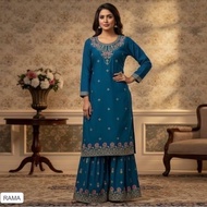 2PCS Printed Plazzo Suit For Women