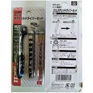 Japan SK11 SRD-224 Slim Ratchet Screwdriver Ten-Piece Set Gear 52