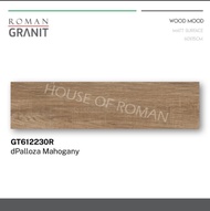 Granit Roman dPalloza Mahogani/Granit Motif Kayu 15x60/Lantai Vynil
