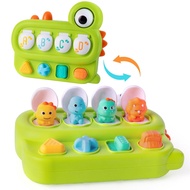 Cause and Effect Toy for Toddlers Age 1 2 3, Baby Pop Up Dinosaur Toy Sensory Early Learning Toy for