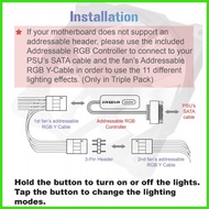 ๑ Inwin Jupiter 120mm RGB Fan Triple Pack (AJ120, 1800RPM, w/ Controller)