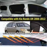 Car Sunshade Compatible With Kia Rondo UN 2006-2012 Fully Blackout Sun Protection Privacy Camping Si