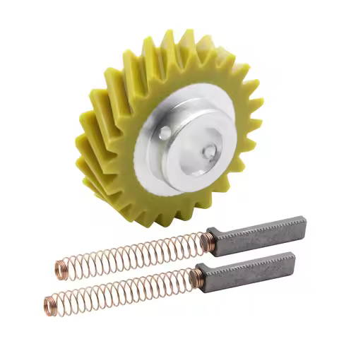 2X W10112253 Mixer Worm Gear W10380496 Carbon Brushes For Kitchenaid 5K45SS 5K5SS Mixers Replace Par