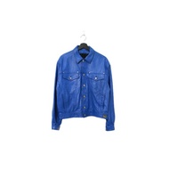 Back to Green-品牌外套 Versace真皮 寶藍色j-02/vintage jacket