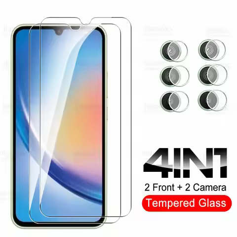4in1 Camera Tempered Glass For Samsung Galaxy A34 Screen Protector Armor Samsong A34 5G A 34 34A SM-