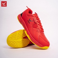 Giày bóng chuyền Giày cầu lông Wika Maru nam nữ chính hãng màu đỏ tặng tất dệt kim khử mùi - Đế Eva
