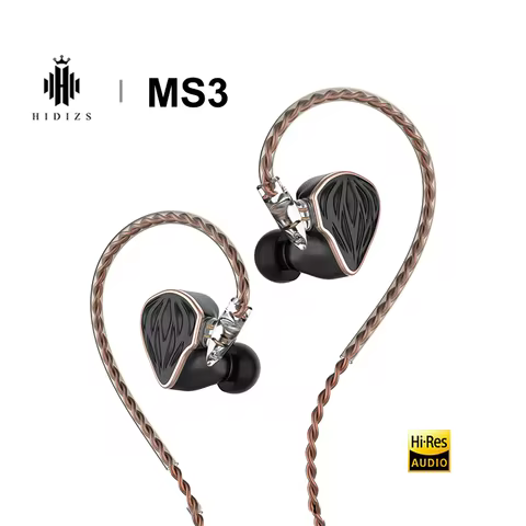 Hidizs MS3 HiFi Earphone 2BA+1DD Hybrid 3 Drivers In-Ear Earphones Monitor With Detachable 0.78mm 2P