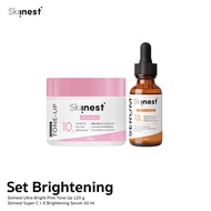 Skiinest Set Brightening- Skiinest Ultra Bright Pink Tone Up 120 g + Skiinest Super C + E Brightenin