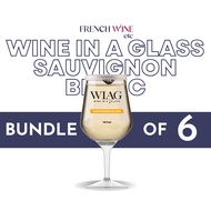 Bundle of 6 - WIAG - Wine In A Glass - 187ml - Sauvignon Blanc White wine