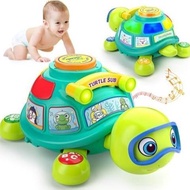 Baby Toys 6-12 Months, Musical Turtle Baby Crawling Toys 7 8 9 10 Months, Light up Infants Tummy Toy
