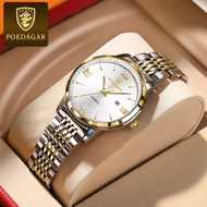 POEDAGAR Fashion Watch for Women Original Waterproof Relo Stainless Steel Minimalist Branded Gold Fossil Watch