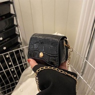 Cute Korean Fashion Mini Lipstick Crossbody Bags PU Simplicity Versatile Chain Shoulder Bag Handbag 