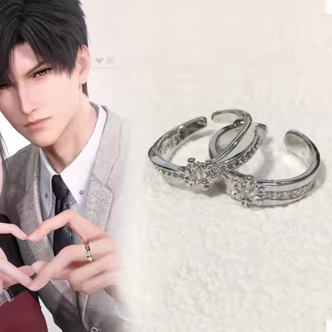 Game Love And Deepspace Rafayel Xavier Zayne Cosplay Ring Unisex Adjustable Wedding Rings Couple Jew