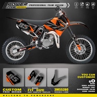 PowerZone Custom Team Graphics Backgrounds Decals For 3M Stickers Kit For KTM SX85-105 2003-2012 85c