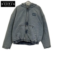 Tommy Hilfiger 靛藍色牛仔棉袢連帽夾克，L碼 [二手]