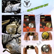 MJL MAGNET COVER NUT CNC LC135 Y15ZR ENGINE COVER GOLD CHROME ALLOY CNC YAMAHA LC135 V1~V7 Y15 V1 V2