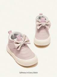 Cozy Cub 女孩粉色的時尚流行設計舒服的休閒濃烈香調運動鞋帶可愛蝴蝶結(隨機圖案)