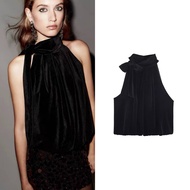 CRVT6616 - Harper Black Velvet Tank