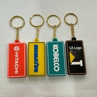 Excavator Rubber Rectangular Chain Plate Keychain for Hitachi Kobelco  Komatsu CAT
