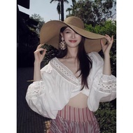 cap woman cute hat woman Oversized Brim Seaside Vacation Straw Hat Women Spring Summer Sanya Beach S