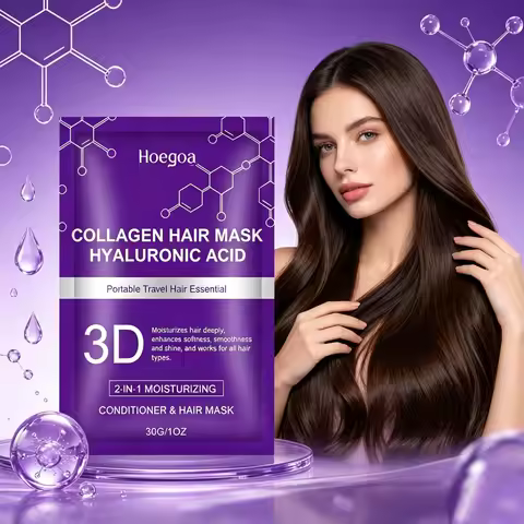 Salon Grade Hydrating Hair Mask Collagen Hyaluronic Acid 2-In-1 Conditioner Moisturizing Repair Spli