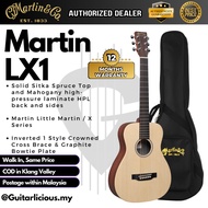 Martin LX1 Little Martin X Series Solid Sitka Spruce Top Mahogany HLP B&S Acoustic Guitar With Gig B
