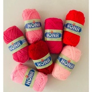 Warna2 Merah Jambu - Benang Kait Brand NONA / NONA Brand Knitting Yarn - Pink Colors - 1PKT (5 biji)