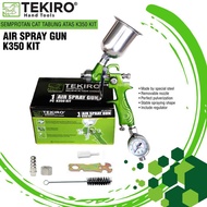 TEKIRO Spray gun K350 Kit Mini HVLP 0.8mm SprayGun Regulator / Alat Semprot Cat K 350 Kit Air Spray
