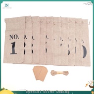 【bairddoro】10Pcs Burlap Wine Bags with Tags for Blind Wine Tasting, Numbered Hessian Cloth Glass Bot