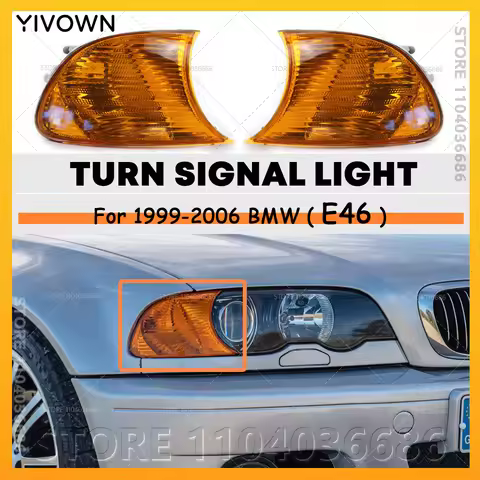 For 1996-2006 E46 BMW 323Ci 325Ci 328Ci 330Ci M3 Front Corner Turn Signal Light Lamp (Without Bulb) 