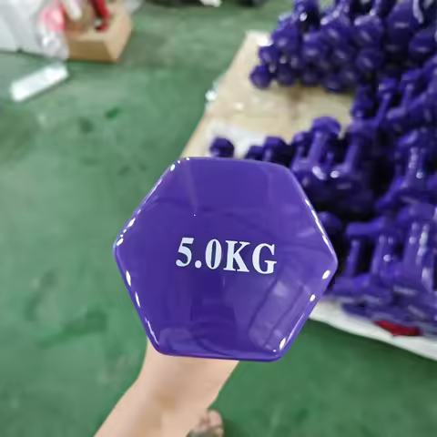 High Quality Colour Chloroprene Rubber Hexagonal Dumbbell 1kg to 5kg for Body Exercises Kids/woman D