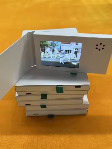128MB Memory 2.4 inch LCD Video Greeting Card in Paper MP4 Video Player Thank You Gift Card for Birt