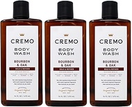 CREMO - All Season Body Wash for Men | Moisturizing Shower Gel Bourbon & Oak | 473ml