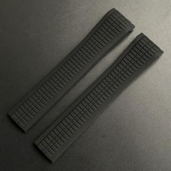 สายนาฬิกายางซิลิโคนนิ่มนาฬิกาสำหรับ Patek Philippe Aquanaut Series 5164a 5167a ขนาด21มม. สีฟ้าสีเขีย