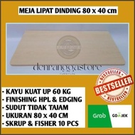 Meja lipat dinding Putih Furniture 80x40 Meja Dinding Lipat Belajar