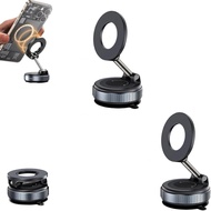 Vipbugo Phone Holder,Vipbu Phone Mount,360° Adjustable Vacuum Magnetic Phone Holder (2 Black2)