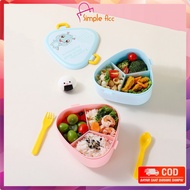 DO-C990 Children's Lunch Box 3 Compartments Dino Motif 800ML with Spoon Fork BPA FREE / Portable Tri