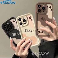 Couple Cute Casing Compatible For iPhone 7 Plus 8plus 6plus 6s plus SE 2020 2022 Cartoon Bear Angel Eyes Shockproof Silicone Soft Phone Case