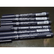 SNOWMAN DRAWING PEN 700 BLACKpigmen 1 MM - 7 MM DRAWING PEN SNOWMAN FT700 JAPAN