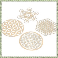 (F Y Z E) 4Pcs/Set New Metal  Decor Sticker Flower Of Life