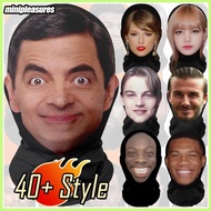 3D Face Mask Balaclava Funny Creative Cosplay Ronaldo Messi Mr Bean Ishowspeed Full Facial Face Mask