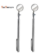 Circular Telescoping Pocket Inspection Mirror, 30mm Diameter, 4-1/2 Inch to 18 Inch Extended Handle 