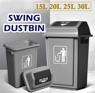 100% Ready Stock Swing Dustbin / Swing Top Bin With Swing Lid / Push Dustbin / Tong Sampah / Bin 20L