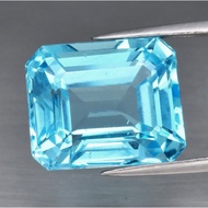 8.82ct 12.5x10.4mm VS Octagon Natural Sky Blue Topaz, Brazil#TG
