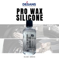 Desans Tayar Shine 250ml | Silikon Wax untuk Tayar, Rim & Komponen Motosikal