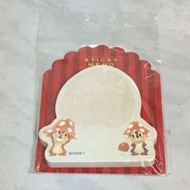 日本 Disney Store 直送 Chip n Dale 鋼牙大鼻蘑菇造型便利貼 / Sticky Memo 
