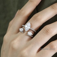 Marquise  Set Full Moissanite Real Moissanite Diamond Women Ring 3.0ct Engagement Proposal Ring
